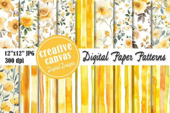 Download Sunshine Botanical Digital Papers - Digital paper Collection
