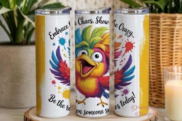 Download Crazy Fun Bird Art 20oz Tumbler Wrap - Bird art Collection