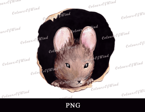 Download Little Mouse Illustration, Wall Art PNG - Premium Bundle