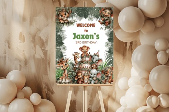 Download Safari Animal Birthday Party Sign - Birthday party Collection