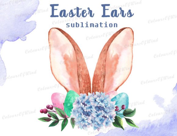 Download Watercolor Easter Ears Sublimation PNG - Premium Resources